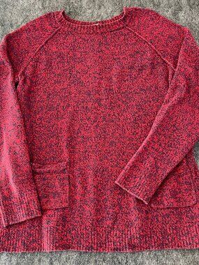GAP red & black blended sweater cotton, wool blend womens medium